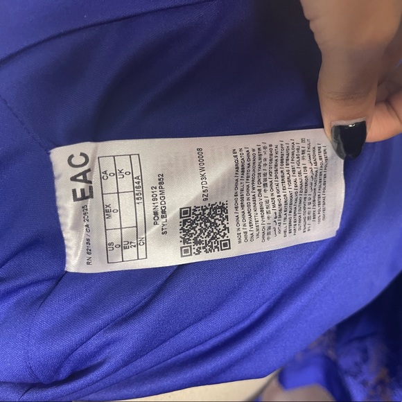 PARTY/COCKTAIL DRESS GUESS Royal Blue High Low Lace Dress - Picture 5 of 5